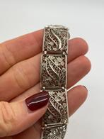 Z748 Prachtige zilveren filigrain armband, Sieraden, Tassen en Uiterlijk, Antieke sieraden, Ophalen of Verzenden, Zilver, Armband