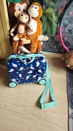 Super handige kinderkoffer, kunnen ze op zitten, Ophalen of Verzenden, Blauw, Minder dan 40 cm, Wieltjes