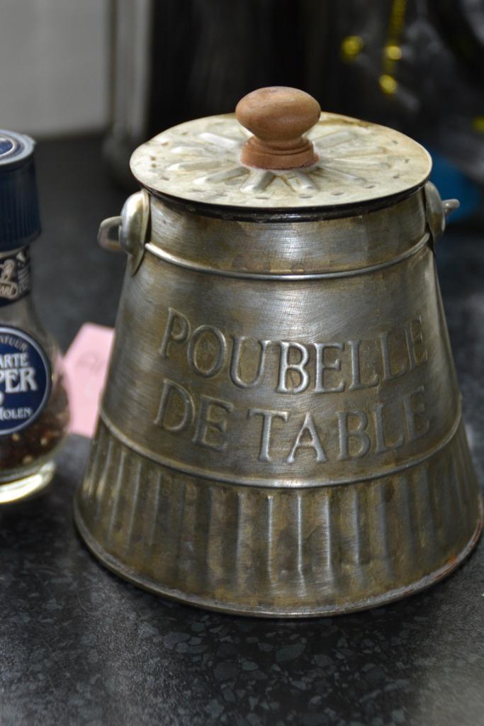 Tafelafvalbakje / Tafelvuilbakje Poubelle de Table Landelijk, Huis en Inrichting, Woonaccessoires | Prullenbakken, Nieuw, Metaal