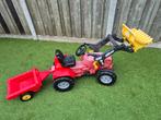 Rolly Toys trap trekker + voorlader + aanhangwagen, Ophalen, Gebruikt, Overige merken