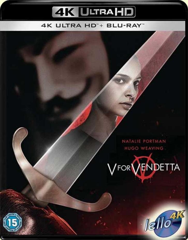 Blu-ray 4K: V for Vendetta (2005 Natalie Portman) UK NLO, Cd's en Dvd's, Blu-ray, Nieuw in verpakking, Actie, Ophalen of Verzenden