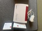 fritzbox 7590 met repeater1200AX en 2400, Computers en Software, Routers en Modems, Ophalen of Verzenden, Zo goed als nieuw, Router met modem