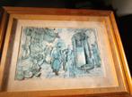 anton Pieck schilderij met eiken lijst/frame/, Ophalen of Verzenden