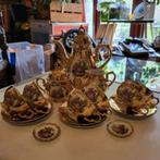 Goudkleurig koffieservies., Ophalen of Verzenden, Zo goed als nieuw, Kop en/of schotel