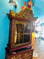 Chinese indische vitrine op ladekast set, Ophalen