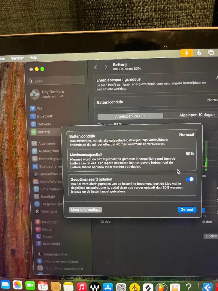 Macbook pro 13inch m1 2020 8gb werkgeheugen 256 opslag, Computers en Software, Apple Macbooks, Zo goed als nieuw, MacBook Pro