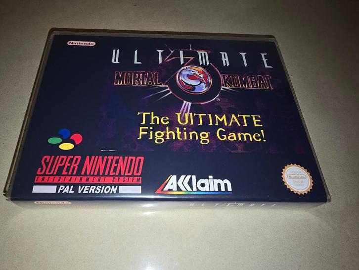 Ultimate Mortal Kombat 3 SNES Game Case, Spelcomputers en Games, Games | Nintendo Super NES, Zo goed als nieuw, Vechten, 1 speler