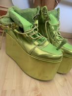XRU platform metallic groen "alien" met spikes (maat 42), Sneakers of Gympen, Gedragen, Groen, XRU