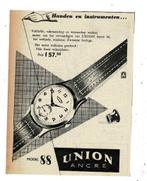 2 Horloge Advertenties Model 88 UNION ANCRE f 57,50 1953, Verzenden, Zo goed als nieuw, Overige typen