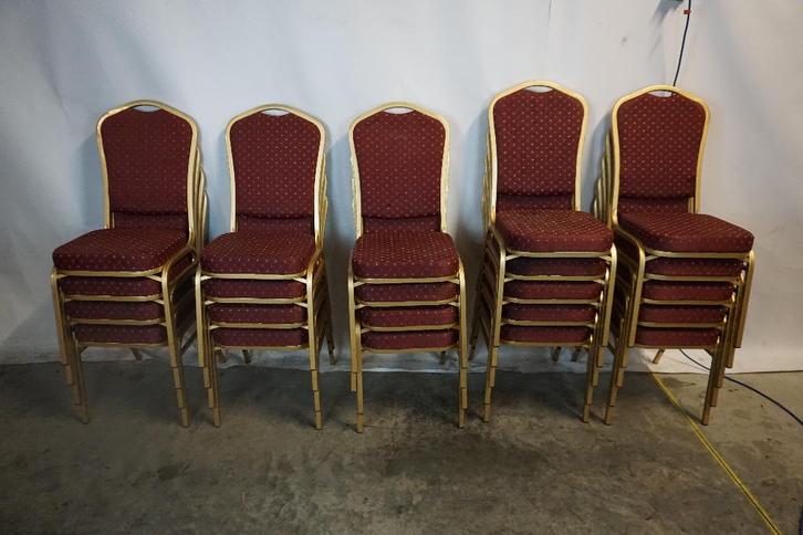 Stapelstoelen, stackchairs stackchair partij stoelen, Huis en Inrichting, Stoelen, Gebruikt, Vijf, Zes of meer stoelen, Stof, Rood