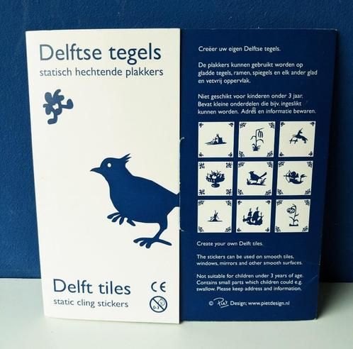 Stickers Delftse tegels Delft tiles/Piet Design, Huis en Inrichting, Woonaccessoires | Overige, Zo goed als nieuw, Ophalen of Verzenden