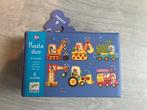 Djeco Puzzle Duo Voertuigen - 6 Puzzels, Ophalen of Verzenden, 10 tot 50 stukjes, Zo goed als nieuw, 2 tot 4 jaar