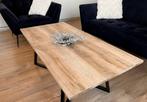 Salontafel met zwart metalen poten 120cm x 60cm x 45cm, Gebruikt, 100 tot 150 cm, Metaal, Minder dan 50 cm