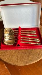 6 koffie/dessertlepels brons., Antiek en Kunst, Ophalen of Verzenden