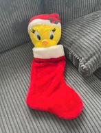 Mooie vintage 1998 kerst sok met Tweety knuffel hoofd 45 cm, Ophalen of Verzenden, Zo goed als nieuw