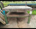 Massief stalen werkbank blad 11 cm, Ophalen, Zo goed als nieuw, 170 cm of meer