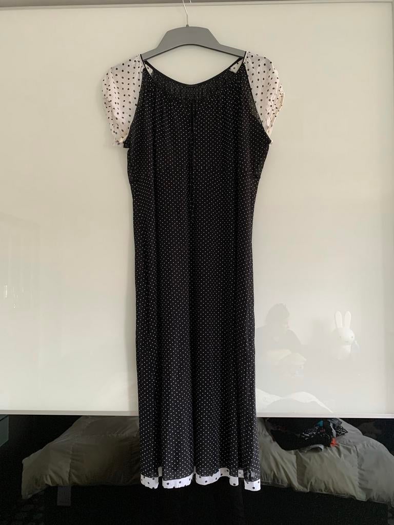 King size babes mateloos zwart wit tuniek maat M, Ophalen of Verzenden, Gedragen, Overige kleuren, Blouse of Tuniek