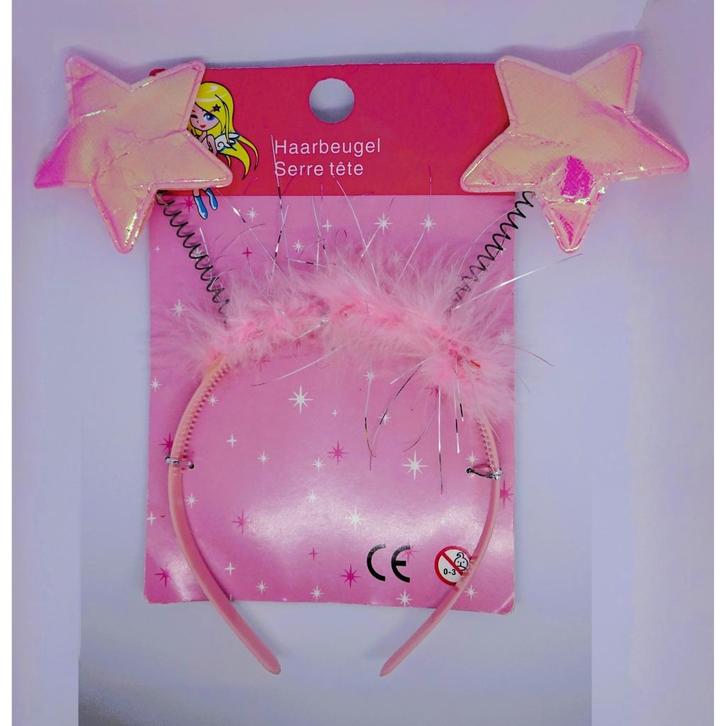 Nieuw ! Mooie Roze Prinsessen Sterren Tiara Diadeem, Kinderen en Baby's, Carnavalskleding en Verkleedspullen, Nieuw, Meisje, Ophalen of Verzenden
