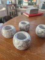 Set van 4 marmeren servetringen, Huis en Inrichting, Overige materialen, Ophalen of Verzenden, Zo goed als nieuw, Grijs