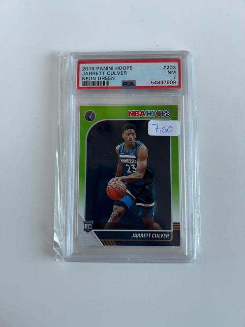 Jarrett Culver Panini NBA Hoops Basketball card PSA 7, Hobby en Vrije tijd, Stickers en Plaatjes, Zo goed als nieuw, Plaatje, Ophalen of Verzenden