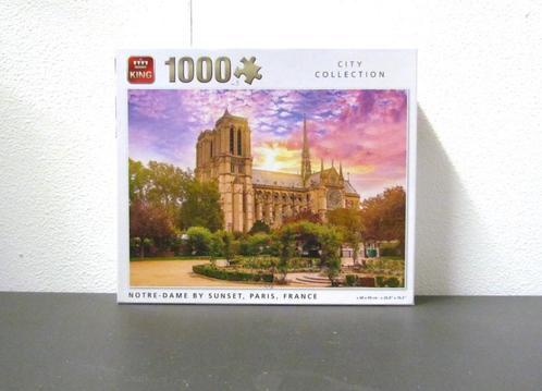 Puzzel King 1000 Stuks Notre Dame By Sunset Paris ZGAN, Hobby en Vrije tijd, Denksport en Puzzels, Zo goed als nieuw, Legpuzzel