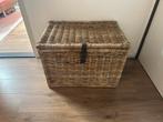 Grote rieten opbergmand met deksel - 72x52x52 cm, Huis en Inrichting, Woonaccessoires | Kisten, Overige materialen, Gebruikt, 50 tot 100 cm
