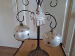 3 antieke kerstballen zilver met wit, Diversen, Kerst, Ophalen of Verzenden