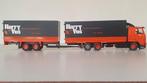 tekno scania combinatie harry vos., Hobby en Vrije tijd, Modelauto's | 1:50, Ophalen of Verzenden, Zo goed als nieuw, Bus of Vrachtwagen