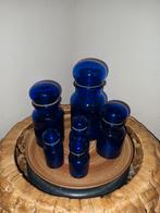 Blauwe glazen potten set (apothekerspotten), Ophalen of Verzenden
