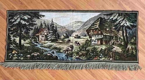 Rustiek antiek gobelin wandkleed 155/64, Antiek en Kunst, Antiek | Kleden en Textiel, Ophalen of Verzenden