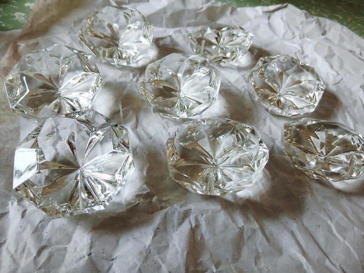 Groot en klein kristallen onderdelen Kroonluchter of hanger, Antiek en Kunst, Antiek | Glas en Kristal, Ophalen of Verzenden