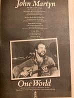 Paginagrote A3 advertentie JOHN MARTYN One World release, Cd's en Dvd's, Ophalen of Verzenden