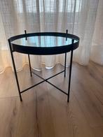 Bijzettafel zwart, spiegel - Karwei Woood, Huis en Inrichting, Ophalen, Zo goed als nieuw, Rond, Minder dan 55 cm