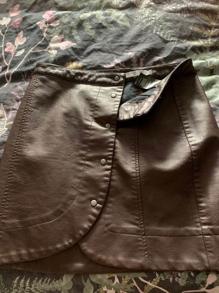 rokje nep leer bordeaux bruin dames, Ophalen of Verzenden, Zo goed als nieuw, Bruin, Boven de knie
