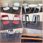 Stoelen en tafels Te huur / huren Feestartikelen, Ophalen, Gebruikt, Overige