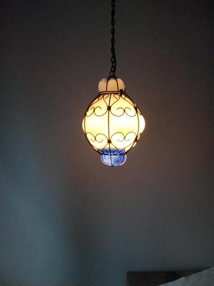MURANO VENETIAANSE HANGLAMP, Huis en Inrichting, Lampen | Hanglampen, Zo goed als nieuw, Minder dan 50 cm, Glas, Ophalen of Verzenden