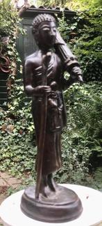Antiek bronzen buddha met parasol. (Uniek) phra sivali, Ophalen of Verzenden
