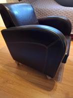 Leren fauteuil, Huis en Inrichting, Fauteuils, Ophalen, Gebruikt, Leer, Landelijk