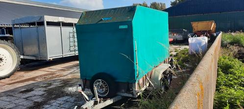 Tandemas aanhangwagen met huif, Auto diversen, Aanhangers en Bagagewagens, Gebruikt, Ophalen