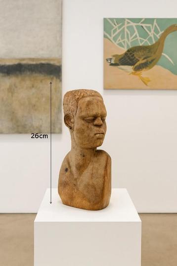 Afrikaans houten buste – Makonde stijl, handgesneden (25 cm) beschikbaar voor biedingen