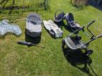 Zeer complete hoge stokke kinderwagen, grijs, Ophalen, Zo goed als nieuw, Overige merken, Luchtbanden