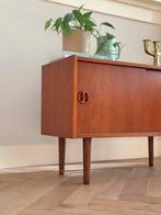 Vintage kastje teak hout dressoir jaren 50/60 Deens, Ophalen, Gebruikt, Teakhout, 50 tot 100 cm