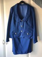 Kobalt blauw mantelpak maat 40 - Carnaval, Kleding | Dames, Carnavalskleding en Feestkleding, Maat 38/40 (M), Carnaval, Ophalen of Verzenden
