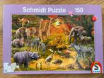 Schmidt puzzel 150 stukjes Afrikaanse dieren, Kinderen en Baby's, Speelgoed | Kinderpuzzels, Meer dan 50 stukjes, Ophalen of Verzenden