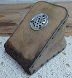 Oude houten " blaas balg", met leer en roostertje, Antiek en Kunst, Ophalen of Verzenden