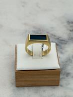 Prachtige 14 karaat geelgouden ring met onyx steen maat 19,5, 19 tot 20, Nieuw, Ophalen of Verzenden, Nvt