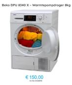 warmtepompdroger, Witgoed en Apparatuur, Wasdrogers, Ophalen, 6 tot 8 kg, Zo goed als nieuw, Voorlader