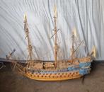 Vintage houten model Le Soleil Royal vlaggenschip, Hobby en Vrije tijd, Overige merken, Gebruikt, Ophalen
