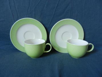 Twee koppen en schotels Villeroy en Boch model Tipo GreenCom beschikbaar voor biedingen