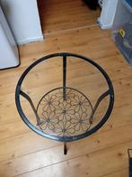 Bij zet tafeltje, Huis en Inrichting, Tafels | Bijzettafels, Ophalen, Minder dan 55 cm, Metaal of Aluminium, Rond